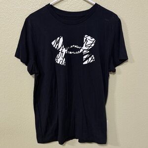 Under Armour Black and White Logo Tee